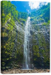 Tablou canvas luminescent luminos in intuneric GlowforHome Dualv-View rama lemn fosforescent Cascada uimitoare 90 cm x 60 cm