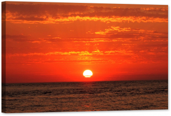 Tablou luminos in intuneric GlowforHome Apus la mare 60 cm x 40 cm 