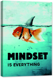 Tablou luminos in intuneric GlowforHome Citat motivational Mindset Is Everything Mindsetul este totul 60 cm x 40 cm 