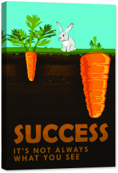 Tablou luminos in intuneric GlowforHome Citat motivational Success Not Always What You See 60 cm x 40 cm 