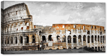 Tablou luminos in intuneric GlowforHome Colosseum Panorama 120 cm x 60 cm 