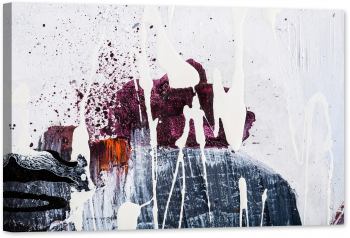 Tablou luminos in intuneric GlowforHome Culori abstracte violet si alb arta moderna 120 cm x 80 cm 