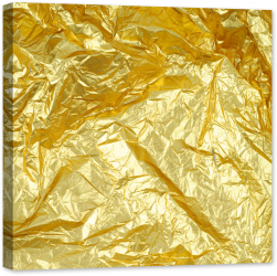 Tablou luminos in intuneric GlowforHome Folie metalica aurie cu indoituri 60 cm x 60 cm 
