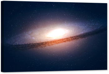 Tablou luminos in intuneric GlowforHome Galaxia spirala 90 cm x 60 cm 