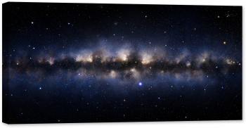 Tablou luminos in intuneric GlowforHome Ilustratia Galaxy 80 cm x 40 cm 
