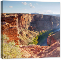 Tablou luminos in intuneric GlowforHome Lacul Powell Marele Canion 60 cm x 60 cm 