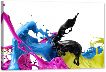 Tablou luminos in intuneric GlowforHome Lichid multicolor culori cmyk 90 cm x 60 cm 
