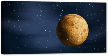 Tablou luminos in intuneric GlowforHome Luna plina aurie generata digital 80 cm x 40 cm 