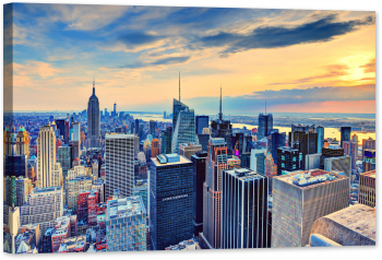 Tablou luminos in intuneric GlowforHome New York City La amurg 60 cm x 40 cm 