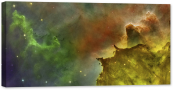 Tablou luminos in intuneric GlowforHome Nori Colorati In Nebuloasa Carina 120 cm x 60 cm