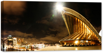 Tablou luminos in intuneric GlowforHome Opera din Sydney 80 cm x 40 cm 
