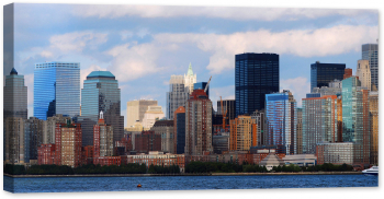 Tablou luminos in intuneric GlowforHome Panorama New York 80 cm x 40 cm 