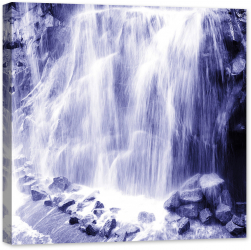 Tablou luminos in intuneric GlowforHome Serenitatea cascadei 60 cm x 60 cm