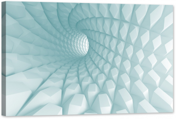 Tablou luminos in intuneric GlowforHome Tunel abstract verde deschis arta moderna 120 cm x 80 cm 