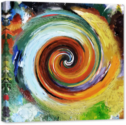 Tablou luminos in intuneric GlowforHome Vopsea colorata cu ulei Imagine pictura Abstracta moderna 60 cm x 60 cm 