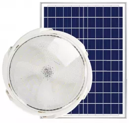 Plafoniera solara Flippy 300 W diametru 360 MM cu telecomanda Lungime prelungitor 4.6 m alb rece 