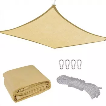 Prelata de soare/ Copertina de tip parasolar patrata 4x6 m galbena Flippy 