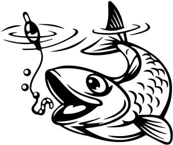 Sticker auto autocolant Oracal culoare neagra model Fish 