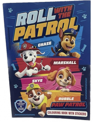 Carte de colorat A4 pentru copii cu autocolante Paw Patrol 30 de pagini in culori diverse 