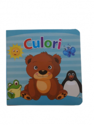Carte educativa pentru copii Culori o calatorie captivanta prin nuantele lumii cu pagini cartonate si 12 ilustrati 