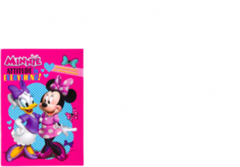 Carte interactiva Minnie pentru copii format A4 cu autocolante si pagini de colorat cu 30 de pagini intr-o varietate de culori 