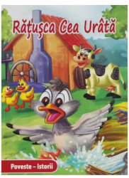 Carte poveste A6 pentru copii - Ratusca cea urata - 22 pagini editie pentru copii cu ilustratii colorat 