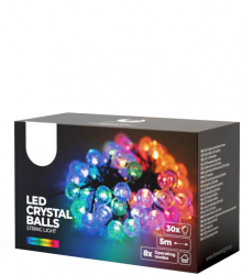 Ghirlanda decorativa de 5 metri cu 30 becuri LED 230V potrivita pentru utilizare in spatiile interioare si exterioare cu lumina multicolora 