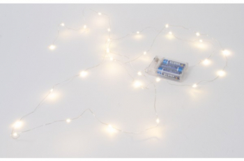 Ghirlanda luminoasa de 2.4 m cu 20 de LED-uri in culoarea alba lumina calda 