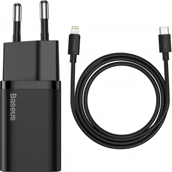 Incarcator retea Baseus Super Si USB-C 20W cablu Lightning 1m