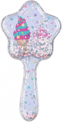 Perie de descurcare pentru copii model Ice Cream cu sclipici Multicolor 17 x 9 cm - Un instrument magic pentru parul copiilor 
