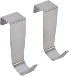 Set 2 cuiere metalice pentru usa sau dulap fabricate din otel inoxidabil cu lungime de 9cm 