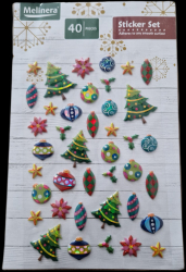 Set de stickere 3D pentru decorarea bradului si globurilor Evolium Multicolor 