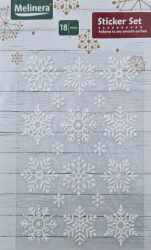 Set de stickere decorative cu fulgi de zapada Evolium White 