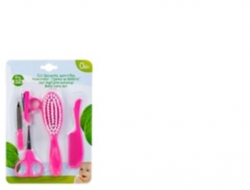 Set Evolium complet pentru ingrijirea bebelusilor contine 5 piese material non-toxic 0 BPA roz 
