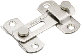 Sistem de inchidere metalic pentru usi sau ferestre contine 4 suruburi marime 7x1.8 cm disponibil in culoarea argintie