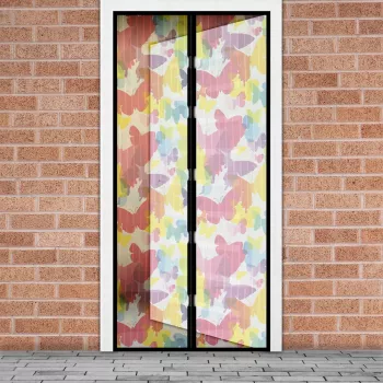Perdea anti-tantari pt. usi cu inchidere magnetica- 100 x 210 cm Fluturi colorati 