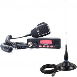 Pachet statie radio CB TTi TCB-550 EVO DSS VOX 12-24V si Antena PNI ML145 26-30MHz 400W cu magnet 145 mm