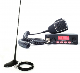 Pachet statie radio CB TTi TCB-550 EVO VOX Filtru NB 12-24V si antena PNI Extra 45 cu magnet 45 cm SWR 1.0