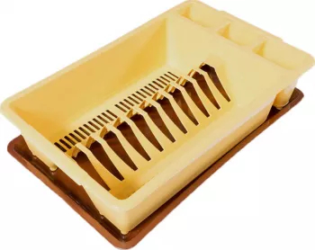 Scurgator de Vase si Tacamuri STERK Select 42x26x10 cm cu Tavita Galben/Maro 