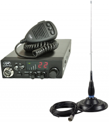 Kit Statie radio CB PNI ESCORT HP 8024 ASQ + Antena CB PNI ML145 cu magnet 145/PL 