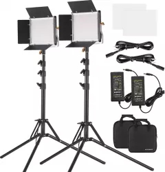 Panouri Bi-color 660 LED Video Kit + 2x trepied + accesorii 