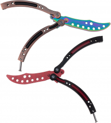 Set doua briceaguri de antrenament IdeallStore® Inferno Blades otel inoxidabil 24 cm multicolor 