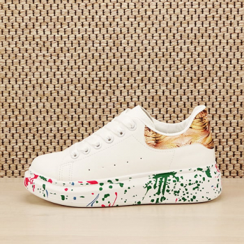 Sneakers alb cu imprimeu Larra M2 