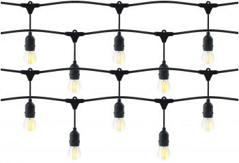 Ghirlanda luminoasa Virone LG-1/10M/E27/3 10 m IP44 10 becuri LED 1W E27 3000K 80 lm interconectabila negru