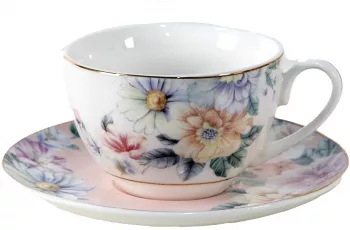 Set 4 cesti portelan 12x9x6 cm 15x2 cm 250 ml 