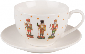 Set 4 cesti portelan Spargatorul de Nuci 12x9x6 cm 14x2 cm 200 ml 