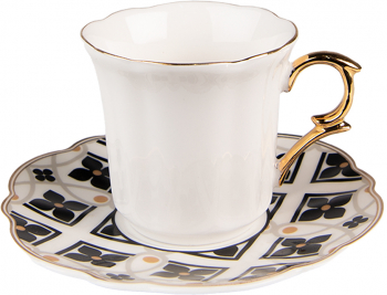 Set 6 cesti portelan multicolor Lux 8x6x6 12x1 cm 95 ml 