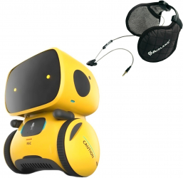 Robot inteligent interactiv PNI Robo One control vocal butoane tactile galben si Casti Midland Subzero incluse 
