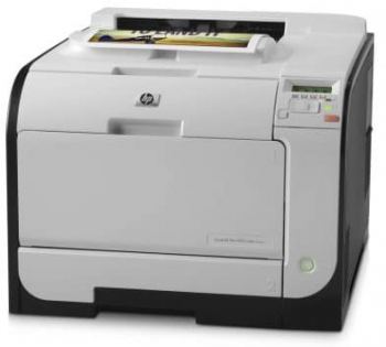 Imprimanta second hand laser color HP Laserjet Pro 400 M451nw 21ppm retea wireless cu cartusele incarcate 100