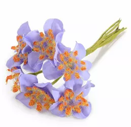 Set 144 flori artificiale mov 3.5x13 cm 